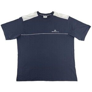 Vintage BMW Williams F1 Team T Shirt Dark Navy Blue Short Sleeve Mens 2XL Y2K